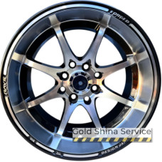 HCW JT083 8.5x15 4x100/114.3 ET30 DIA73.1 Black