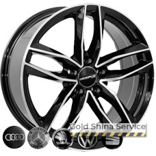 Zorat Wheels BK690 7.5x17 5x112 ET38 DIA66.6 Black Zorat Wheels BK690 7.5x17 5x112 ET38 DIA66.6 Black